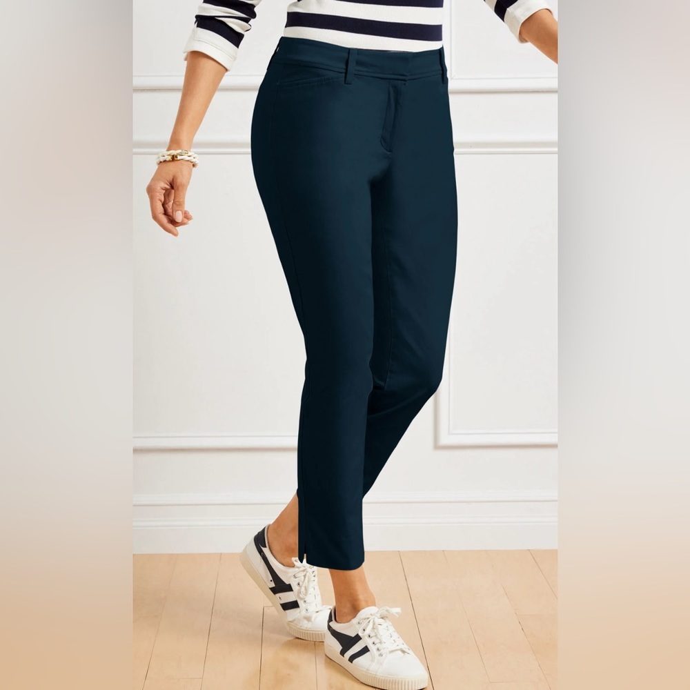 Talbots Perfect Crop Pant Curvy Fit Navy Blue Size 12P
